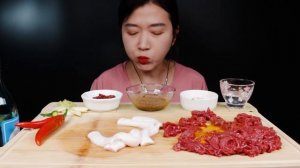 등골 생고기 리얼사운드 먹방 ASMR RAW BEEF,BEEF SPINE BONE MARROW MUKBANG EATING SOUNDS NO TALKING | NAJIN