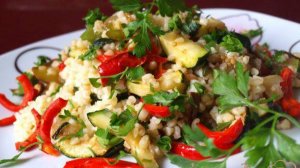 Овощи-гриль с булгуром