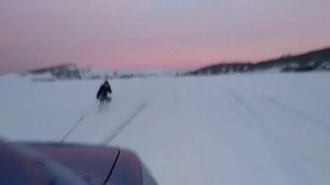 90 км/ч на сноуборде.mp4