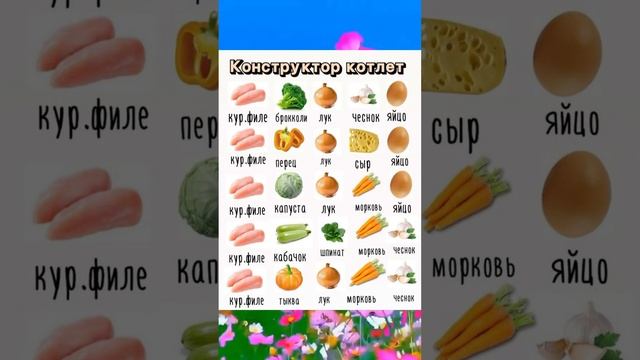 Конструктор котлет #здоровье #полезныесоветы #проздоровье #овощи #советы #рецепт #секретдолголетия