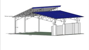 9259 от 12 07 Двухскатный навес