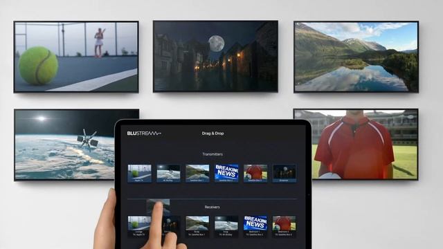 Drag & Drop TV - The simple and intuitive way to control your Multicast Video over IP system.
