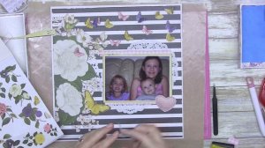 SCRAPBOOKING PROCESS VIDEO USING SIMPLE STORIES VINTAGE INDIGO GARDEN COLLECTION