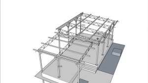 19029 Односкатный навес