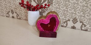 Набор подстаканников Сердце из эпоксидной смолы