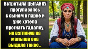 Встретила ЦЫГАНКУ прогуливаясь сыном и уже хотела прогнать гадалку, но взглянув на малыша она выдала