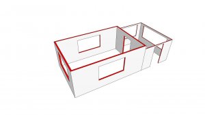 Дачный домик  Стены