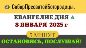 8 ЯНВАРЯ СРЕДА #ЕВАНГЕЛИЕ ДНЯ (5 МИНУТ)АПОСТОЛ #мирправославия