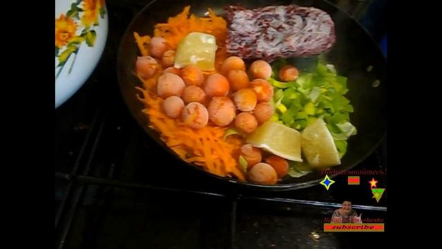 По шагово Борщ с луком  пореем и пекинской капусто й#вкуснодома