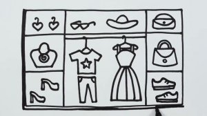 Рисование гардероба, раскрашивание, Раскраска для детей! Давайте рисовать вместе