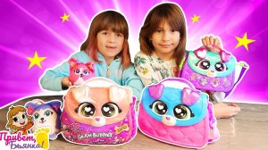 Открываем игрушки - сюрпризы с Бьянкой! Нашли игрушечных щенков Glam Buddies! Игры в дочки матери