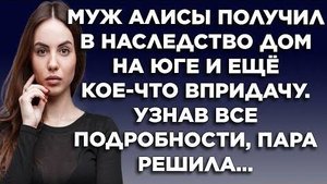 Муж Алисы получил в наследство дом на юге и еще кое-что впридачу. Узнав все подробности, пара решила