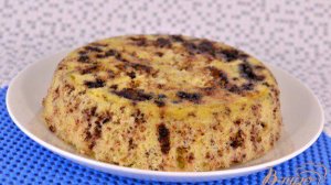 Бисквит с шоколадом в микроволновке