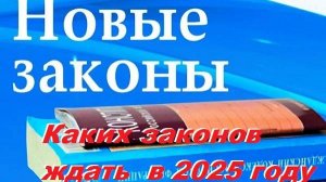 Каких законов ждать  в 2025 году?