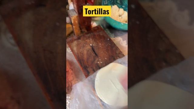 The tortilla press makes nice round tortillas at home #subscribe #tortillas