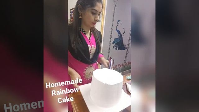 Homemade Rainbow cake 🌈,,, ocean Delight Cakes
