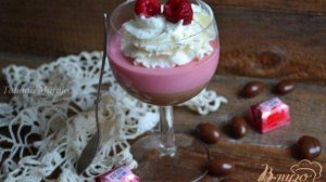 Шоколадно-малиновая панна котта