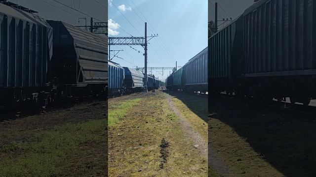 Железнодорожные пути, Товарные составы #travel #train #road