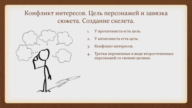 Лекции для писателей. Урок 5. Построение сюжетных поворотов. Завязка сюжета и конфликт интересов.