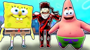 Спанч боб и Патрик против анчоусов в обороне SpongeBob Tower Роблокс !