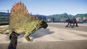 Dimetrodon Vs Indoraptor || Jurassic World Evolution - YouTuber Battle: ABlistering Vs LPGozzzi