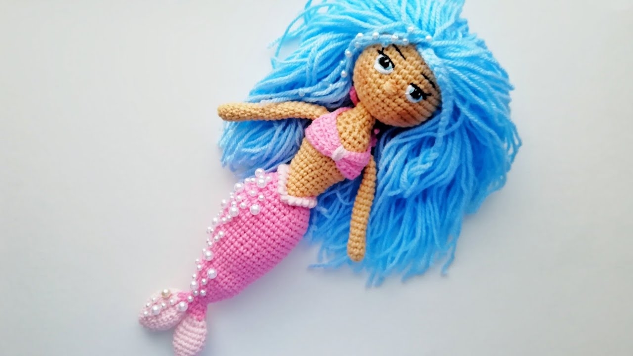 Кукла русалка вязаная крючком. Часть 1/2. смотреть онлайн
