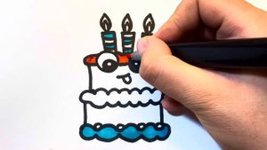 Как нарисовать торт