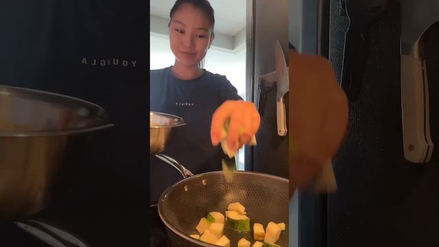 eating 2 lb of zucchini: Korean black bean noodles (kinda)