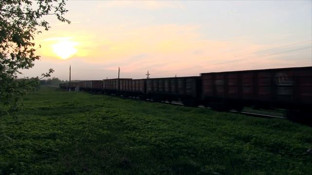 Тепловозы на перегоне Крынки - Лиозно смотреть онлайн