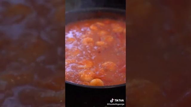 Yummy Creamy Tomato & Prawn Pasta Recipe 😍🥵🤫 #shorts #foodporn #foodlover