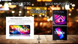 POCO M6 Plus vs Redmi 13 🔥 Full Comparison 💯  Best 5G ?