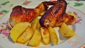 Курица, запеченная с картофелью