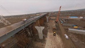 Волгоградсверху - надвижка моста через ВДСК