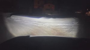Светотеневое распределение в движение LED ламп MTF Cyber Light Pro HB3 в автомобиле Москвич 3