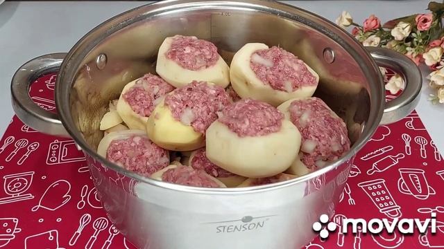 Вкусный фаршированный картофель👍