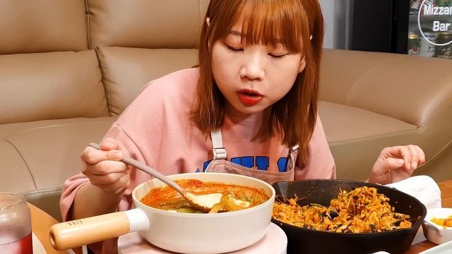 👩🍳요리먹방-돌솥참치비빔밥+순두부된찌🥘 한식집밥의 끝판왕은 비빔밥에 된장찌개😋 BIBIMBAP MUKBANG ASMR EATINGSHOW REALSOUND 요리 한식 집밥 먹방