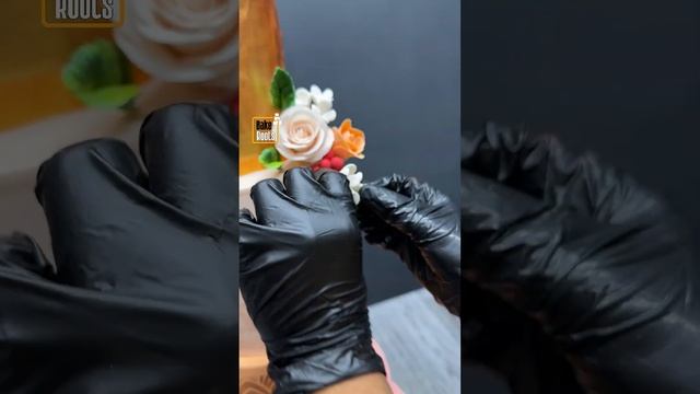 Baking with Botanicals: Edible Flower Wedding Cake Magic #cake  #shorts #cakeshorts #weddingcake