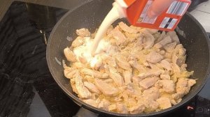 Паста с курицей в сливочном соусе.Очень простой рецепт для всей семьи. Такого рецепта ещё не видел👍