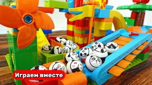 Развивающий конструктор для детей ! МАРБЛ РАН ! Запускаем смешные шарики