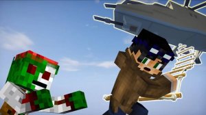 Говорящий зомби призвал армию.
День 22 - Зомби апокалипсис в Майнкрафт