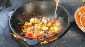 Восточное вкуснейшее блюдо! Готовлю в казане на костре!