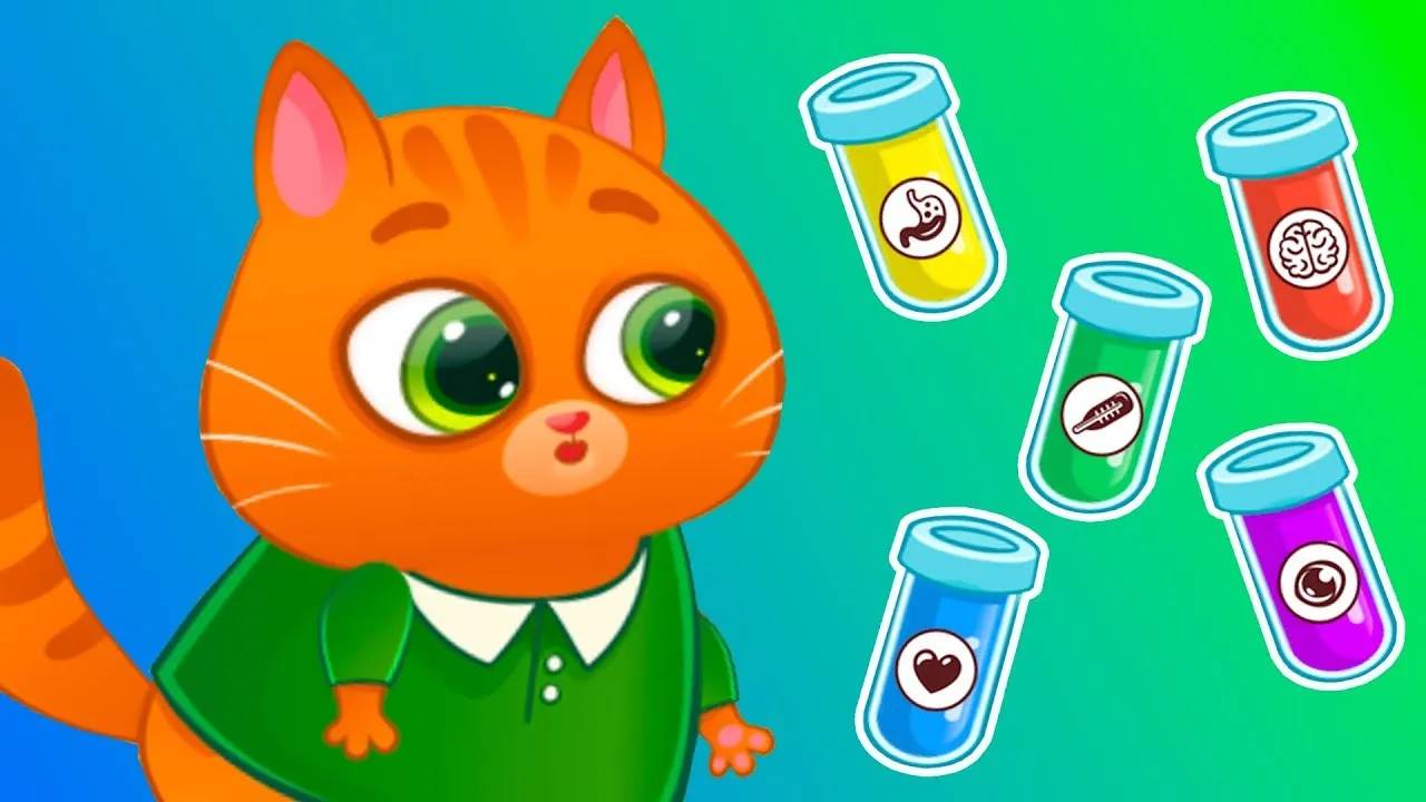 КОТИК БУБУ.Бубу И ЗЕЛЬЯ, ЧЕЛЛЕНДЖ.Мультик игра Bubbu про котят  на TV Мяу
