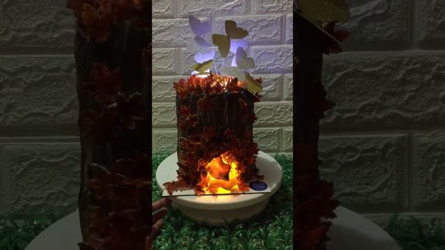 Tree Stump Autumn Cake 🍁🍂🎂 (My Wedding Anniversary Cake ) смотреть онлайн