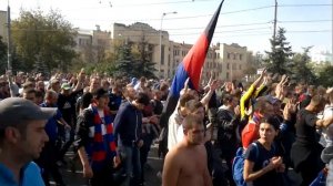Мы - ЦСКА! Мы - победим! проход болельщиков ЦСКА в Нижнем