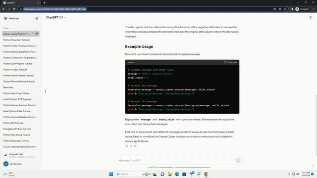 caesar cipher python encrypt and decrypt