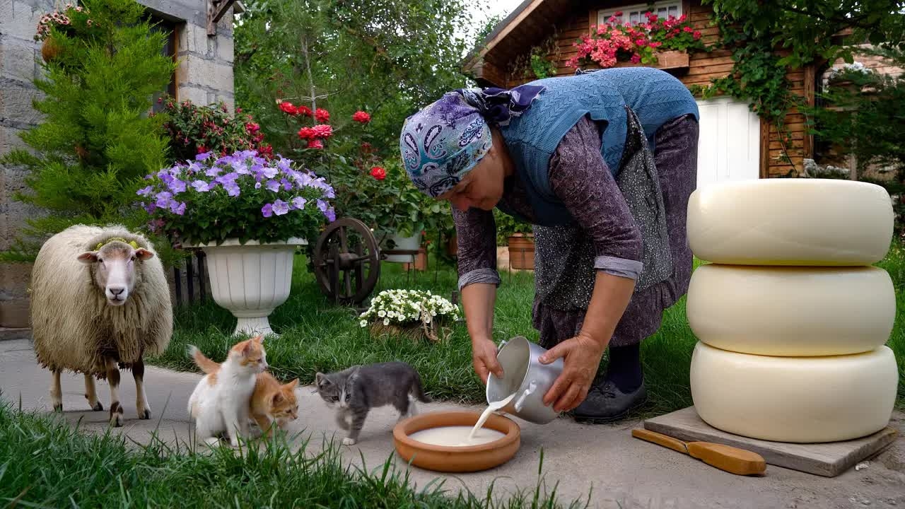 Приготовление Свежего Сыра из Овечьего Молока на Природе 🧀🐑🍃