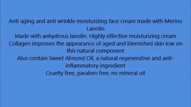 Wild Ferns Lanolin and Collagen Facial Moisturizer