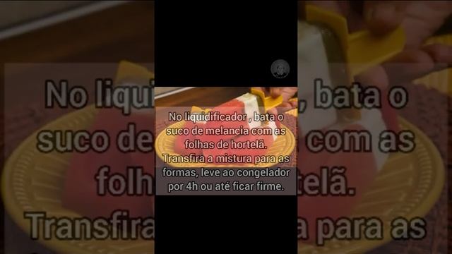 PICOLÉ de MELANCIA DELICIOSO e BOM para MAMA (BÔNUS NOS COMENTÁRIOS) #shorts