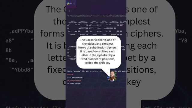 Python Caesar Cipher #udemy #codingchallange #caesars #code #pythonprogramming