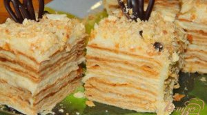 Торт Наполеон из слоеного теста